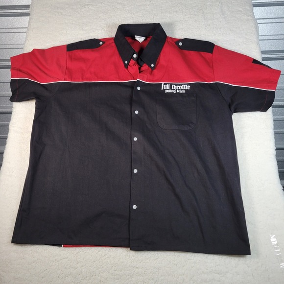 Speed Zone Race Gear Other - Speed Zone Race Gear Full Throttle Pulling Team Shirt Mens 2XL Red Black Racing